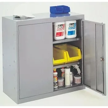 Uzamykatelná skříňka na nářadí 2dveřová, Měkká ocel Šedá 984 mm x 915 mm x 505 mm RS PRO