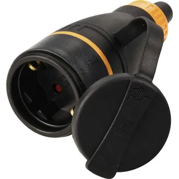 Sygonix SY-6618484 zásuvka TPE, PC 250 V/AC černá, oranžová IP44