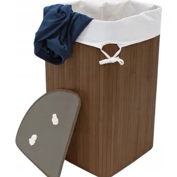 Koš na prádlo Volně stojící koš na prádlo Relaxdays 60 l šedý