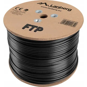 Síťový kabel SÍŤOVÝ KABEL LAN EXTERNÍ KROUCENÁ DVOJLINKA F/UTP KAT.5E CAT 5E 50M LANBERG