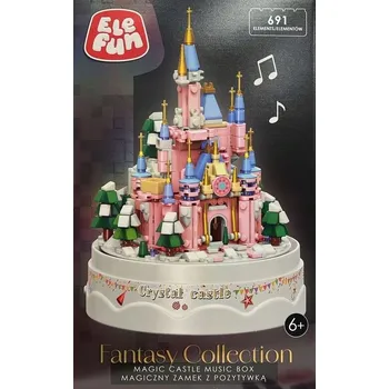 ostatní stavebnice EleFun Stavebnice Fantasy Collection Kouzelný Zámek s Hrací Skříňkou 691 dílků