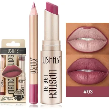 Rtěnka TUŽKA NA RTY + MATNÁ RTĚNKA 2v1 Dlouhotrvající - č. 3