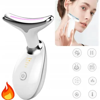 Masážní přístroj Masážní Přístroj na obličej a krk s EMS, sonickými vibracemi a liftingovým efektem pro zpevnění pleti