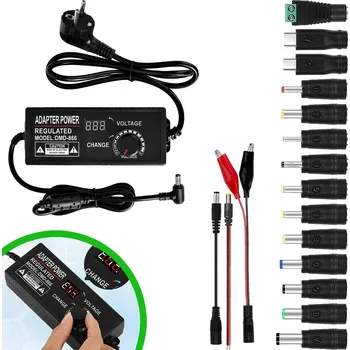 Regulovatelný napájecí zdroj 3-36V 4A 144W univerzální AC/DC adaptér se 14 konektory