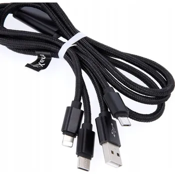 Datový kabel Kabel Maxlife USB - USB typ C 1 m černý