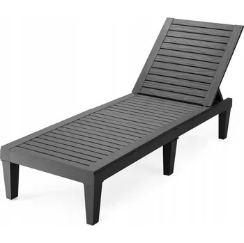Zahradní lehátko Černé plast Lehátko Costway