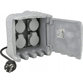 Elektrická zásuvka Rozbočovač Elektrická Zásuvka rozbočka Unitec , šedý