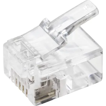 TRU COMPONENTS TC-9202512 Konektor RJ 12 zástrčka, rovná Počet pólů 6P6C transparentní 5 ks