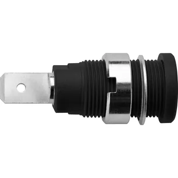 Krokosvorka Schützinger DI SEB 7080 Ni / SW bezpečnostní vestavná zásuvka 4 mm černá 1 ks