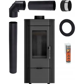 Krbová kamna Kamna Litinová Volně stojící KRATKI KOZA K12 6kW fi 130 EKOPROJEKT SET