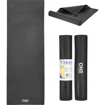 podložka na cvičení Podložka Na Jógu Pilates One Fitness YM02 Černá 6 mm PVC Protiskluzová Trénink