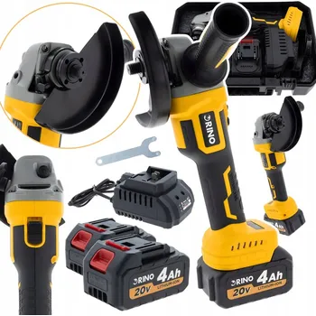 úhlová bruska ÚHLOVÁ BRUSKA AKUMULÁTOROVÁ 20V RINO BEZKARTÁČOVÁ SADA 4 AH BRUSKA