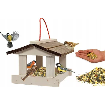 Pro ptáka Krmítko pro ptáky Pevné Robustní Dřevěné Závěsné