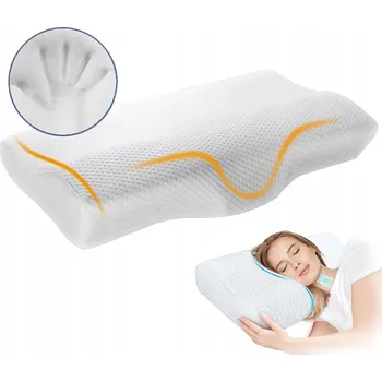 Polštář ORTOPEDICKÝ POLŠTÁŘ PROFILOVANÝ PRO SPANÍ PAMĚŤOVÁ PĚNA 50x30 cm