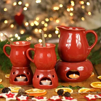 Hrníčky na svařené víno, džbán - sada 7 ks DÁREK