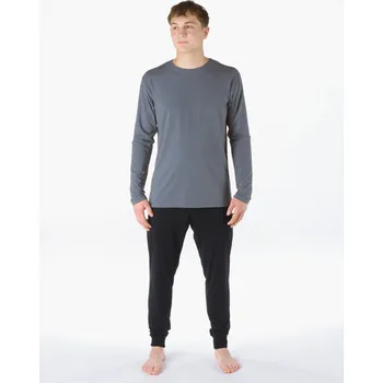 Gina Pyžamo dlouhé pánské 79207P Barva/Velikost: tm. šedá, černá / L