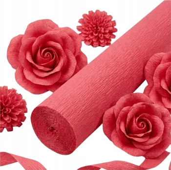 Obraz Italská krepová papírová stuha 551 Jasně Růžová Rubín 50x250 cm Dekorativní Ozdobná SILNÁ 180 g