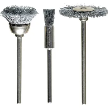 kwb Sada ocelových kartáčů, 3 ks, HSS ocelový drát, zvlněný 518000 3 ks
