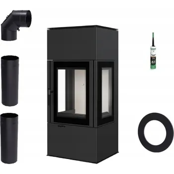 Krbová kamna Ocelové Kratki Kamna 122,4 x 52,1 x 43,8 cm