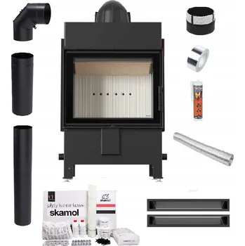 Krbová vložka KRBOVÁ VLOŽKA LUCY 12 kW OCELOVÁ TEPLOVZDUŠNÁ EKODESIGN SADA