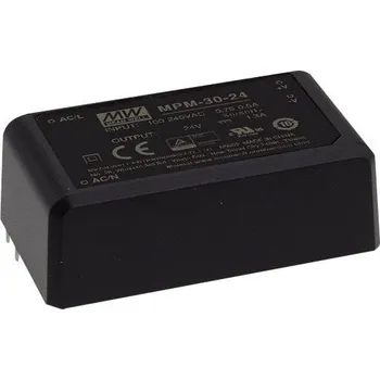 Měnič napětí MEAN WELL MPM-30-12 AC/DC zdroj do DPS 12 V/DC 2.5 A