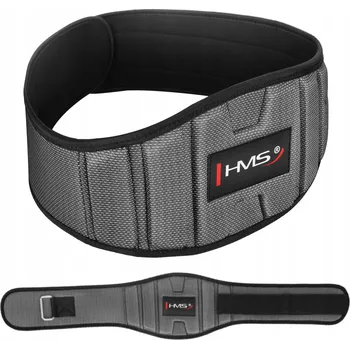 Posilovací Pás HMS Kulturistický Bederní XXL Neoprenový Tréninkový Šedý Pevný