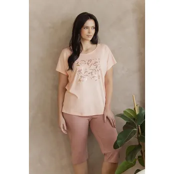 Pánské pyžamo Pyžamo Taro 3571 Valentina kr/r 4XL-6XL W26 meruňka 6XL