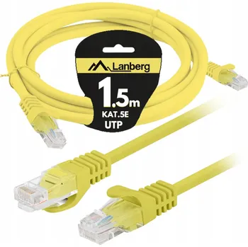 Síťový kabel KABEL LAN Síťový RJ45 CCA Ethernet Kat.5e CAT U/UTP 1,5M LANBERG