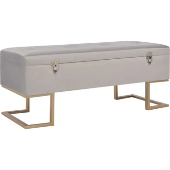 Zahradní lavice Nábytek XL Lavice s úložným prostorem 105 cm šedá samet 247573