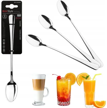 Příbor LŽIČKY NA KÁVU LATTE, ZMRZLINU, DESSERTY, DLOUHÉ, SADA 3 ks