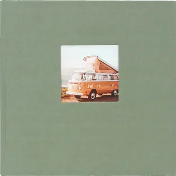 Fotoalbum Album s okénkem, tradiční, 60 bílých stran, Bella Vista šedozelený