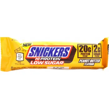 Snickers HiProtein Low Sugar Peanut Butter Bar 57g PROTEINOVÁ TYČINKA BEZ CUKRU