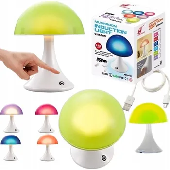 Lampička Noční lampa pro děti LED dotyková lampa houbička s nastavitelnou intenzitou světla