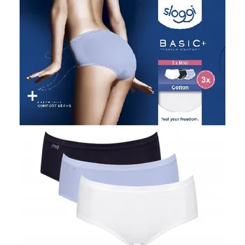 Dámské spodní prádlo 3 x Dámské kalhotky sloggi Basic+ Midi C3P 44
