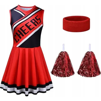 Karnevalový kostým PRZEBRANIE NA HALLOWEEN CHEERLEADERKA POMPONIARA DÁMSKÝ KOSTÝM NA PLES