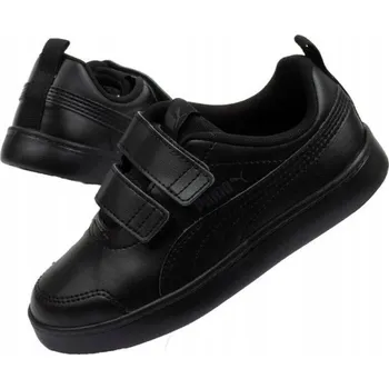 Chlapecká obuv Dětské boty Puma Courtflex v2 na suchý zip černé vel. 19