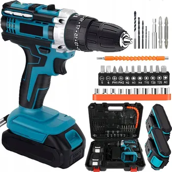 Vrtačka AKU VRTAČKA ŠROUBOVÁK KUFR SADA 20V 2x AKU