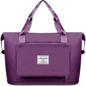 Cestovní taška Skládací cestovní velkokapacitní taška 28 x 18 x 4 cm tmavě fialová