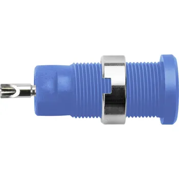 Krokosvorka Schützinger DI SEB 3400 Ni / BL bezpečnostní vestavná zásuvka 4 mm modrá 1 ks