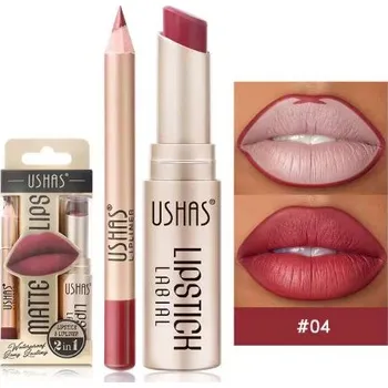 Rtěnka TUŽKA NA RTY + MATNÁ RTĚNKA 2v1 Dlouhotrvající - č. 4