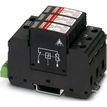 Přepěťová ochrana Svodič přepětí, řada: VAL-MS 580/3 plus 0-FM, 580 V AC pojistka proti přepětí, Lišta DIN Phoenix Contact