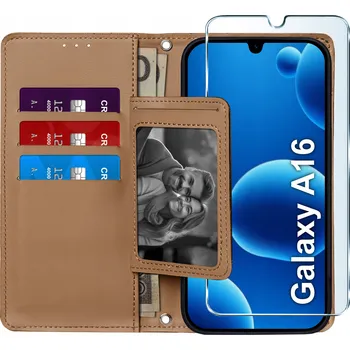 Pouzdro na mobilní telefon Flipové pouzdro KrainaGSM pro Samsung Galaxy A16 5G, hnědé