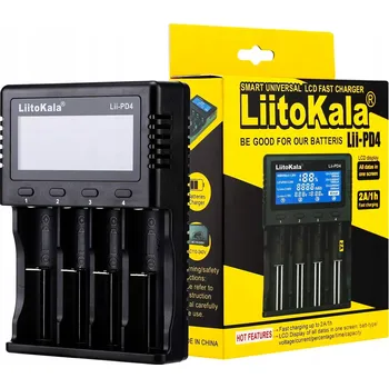 Nabíječka baterií Univerzální nabíječka baterií a akumulátorů 18650 18490 LiitoKala Lii-PD4