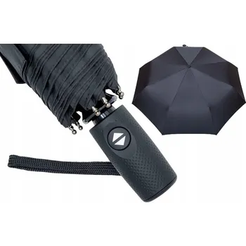 Deštník F.P.Parasol automatický skládací deštník s pouzdrem, černý