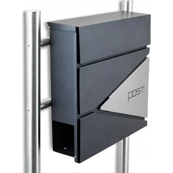 Poštovní schránka Poštovní schránka euroschránka, s vhozem, s prostorem na noviny Bituxx šedá