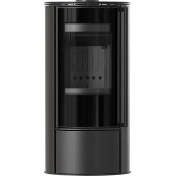 Krbová kamna KAMNA VOLNĚ STOJÍCÍ KOZA KRATKI ERIK 5.5 kW fi 150 Černá Termotec na dřevo