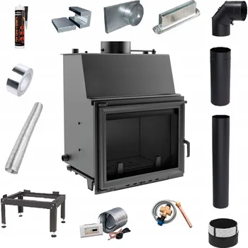 Krbová vložka Krbová vložka Kratki s vodním pláštěm 11-15 kW Zuzia 15