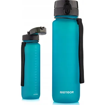 Láhev Lahev Na Pití 1000 ml Meteor Tritan BPA Free s náustkem na běhání, kolo 1L