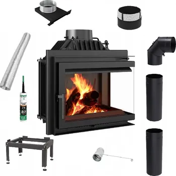 Krbová vložka Krbová vložka Kratki Simple 8 pravá, teplovzdušná, 8 kW, třída A