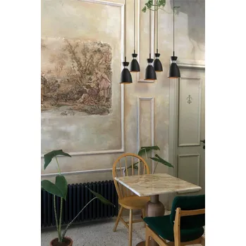 RETRO 5L závěsné svítidlo, černá a měď - FARO